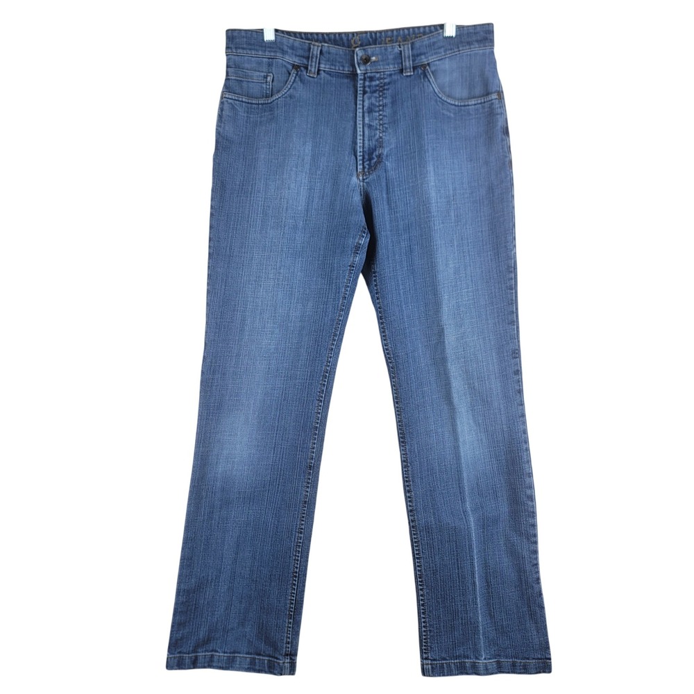 Gardeur Jeans Mens 35x31.5 Blue Straight Leg 4 Dimension Denim